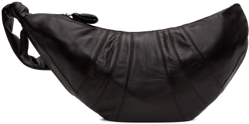 Lemaire Brown Large Croissant Bag In Br490 Dark Chocolate