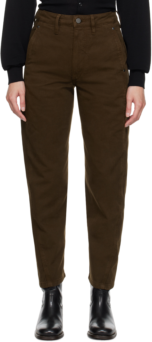 Lemaire Brown Twisted Jeans In Br495 Espresso