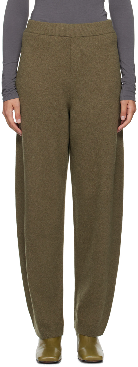 Green Soft Curved Lounge Pants