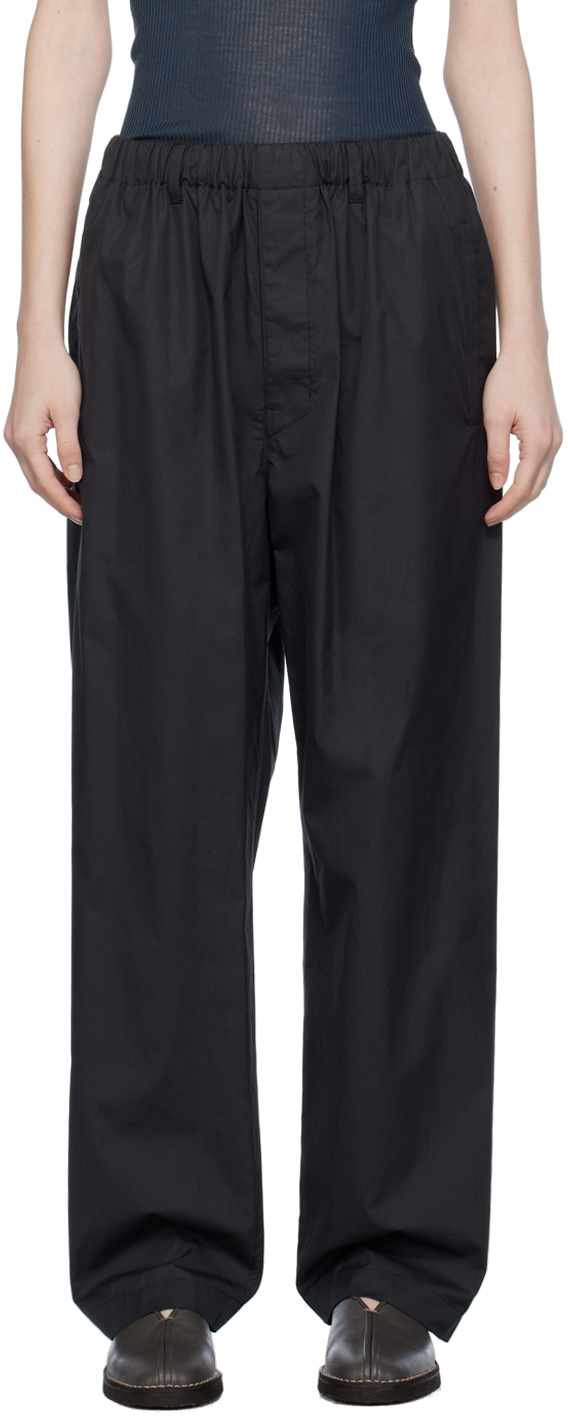 Lemaire Ssense Exclusive Blue Trousers In Bk998 Squid Ink