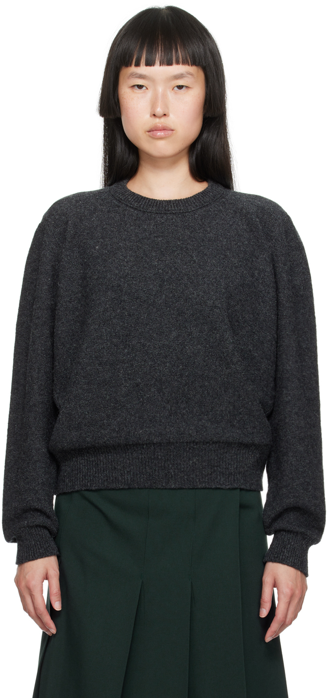 Lemaire Gray Tilted Sweater In Bk994 Penguin