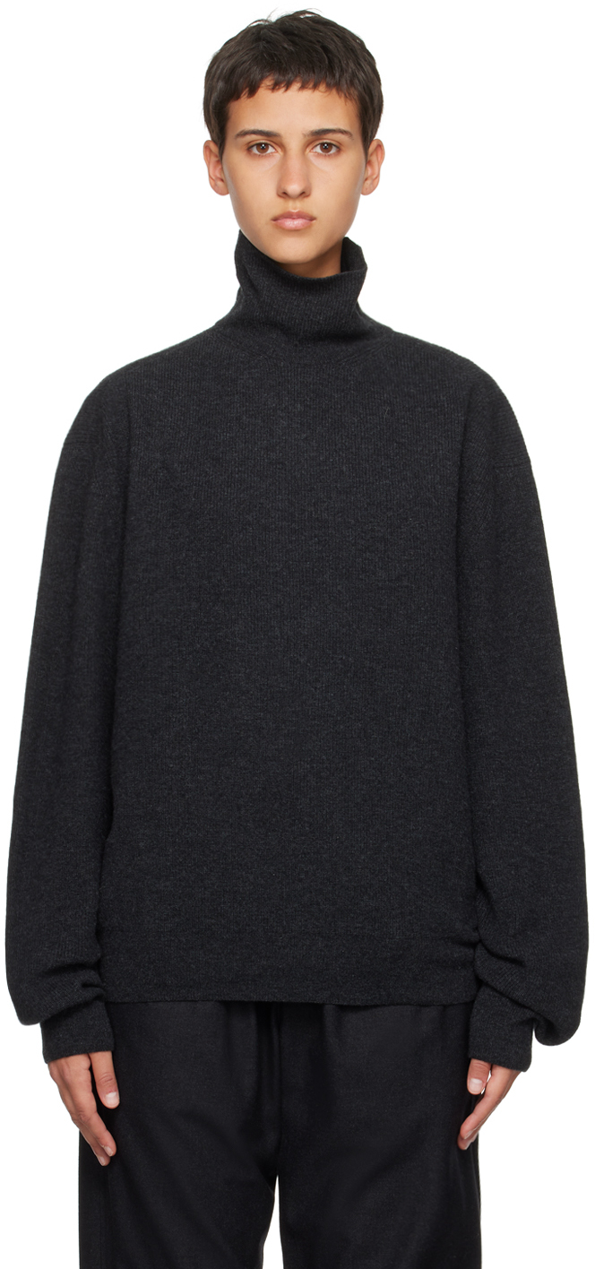 Gray Relaxed Turtleneck