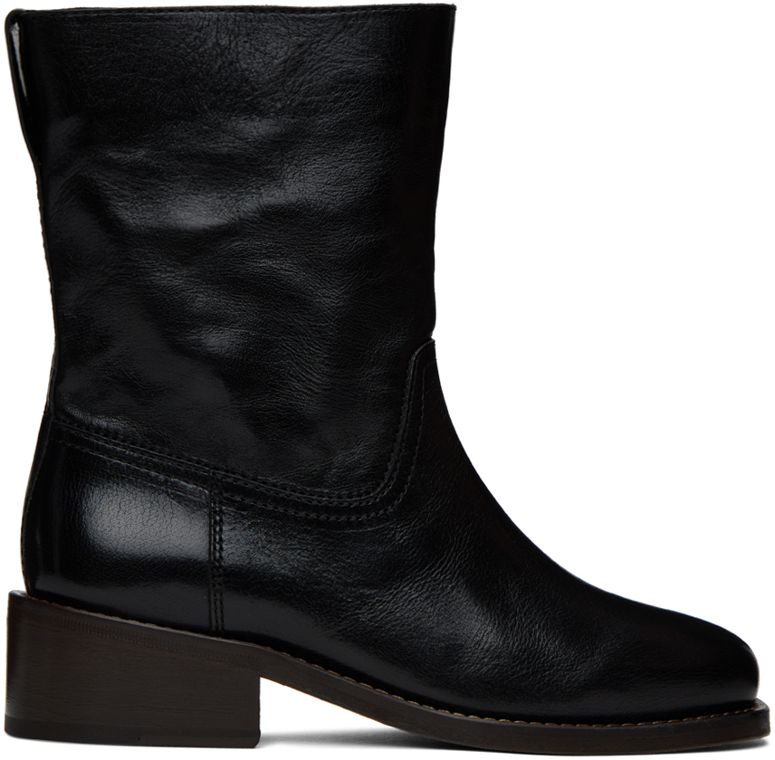 Black Oblique Tube Boots by LEMAIRE on Sale