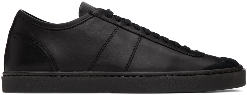 Shop Lemaire Black Linoleum Sneakers In Bk999 Black