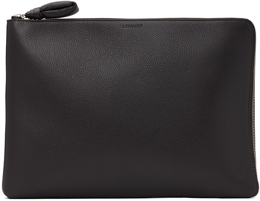 LEMAIRE Brown Embossed Document Holder SSENSE UK