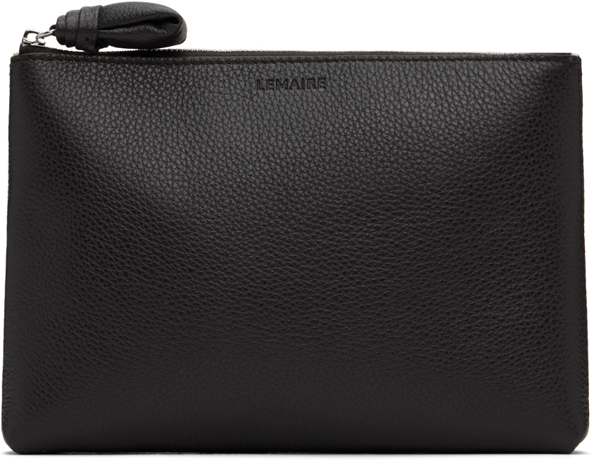 LEMAIRE: Brown Embossed Pouch | SSENSE