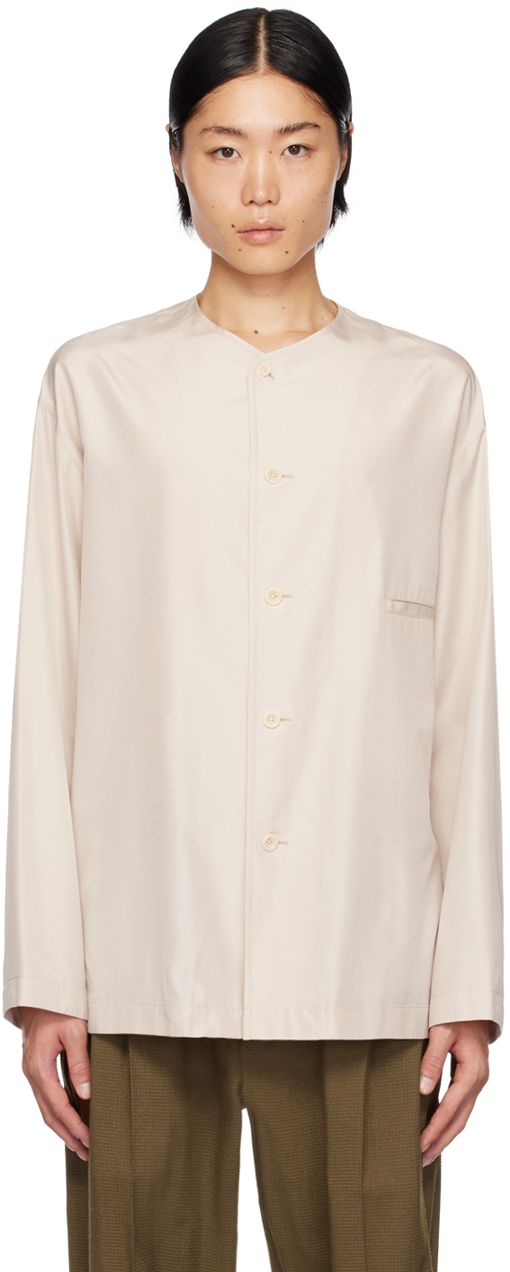 Off-White Collarless Shirt
