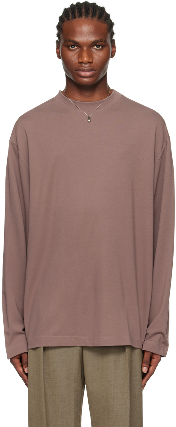 Taupe Dropped Shoulder Sweatshirt by LEMAIRE on Sale