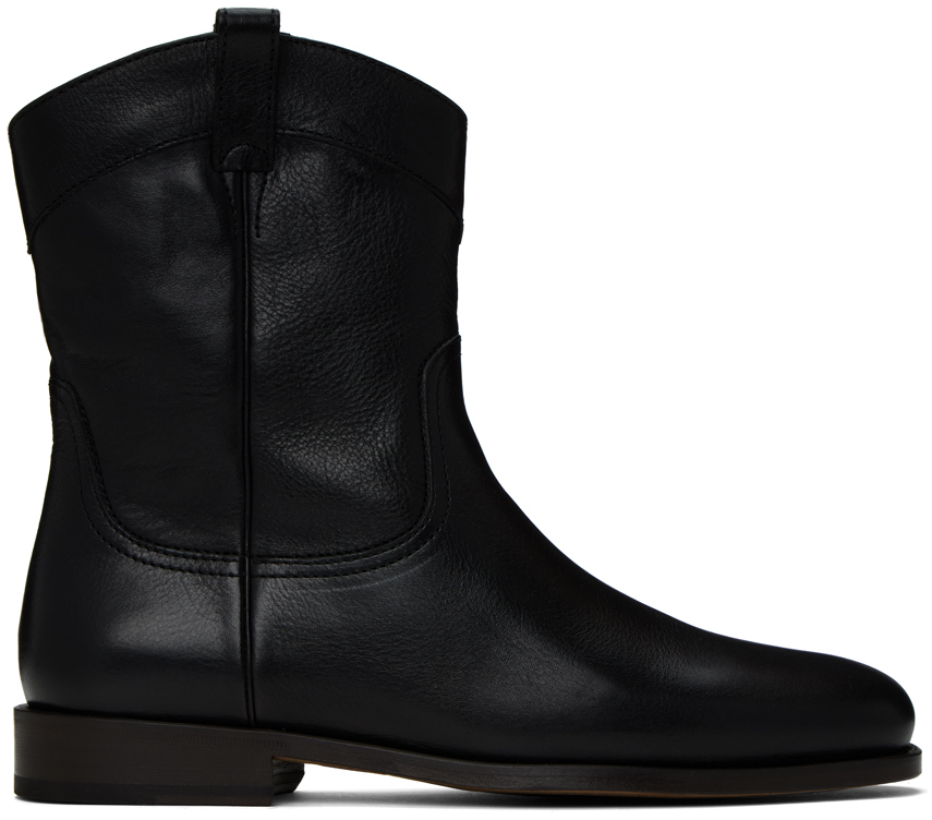 LEMAIRE: Black New Western Chelsea Boots | SSENSE