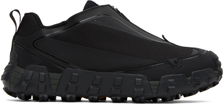 Black Zip Up Runner Sneakers