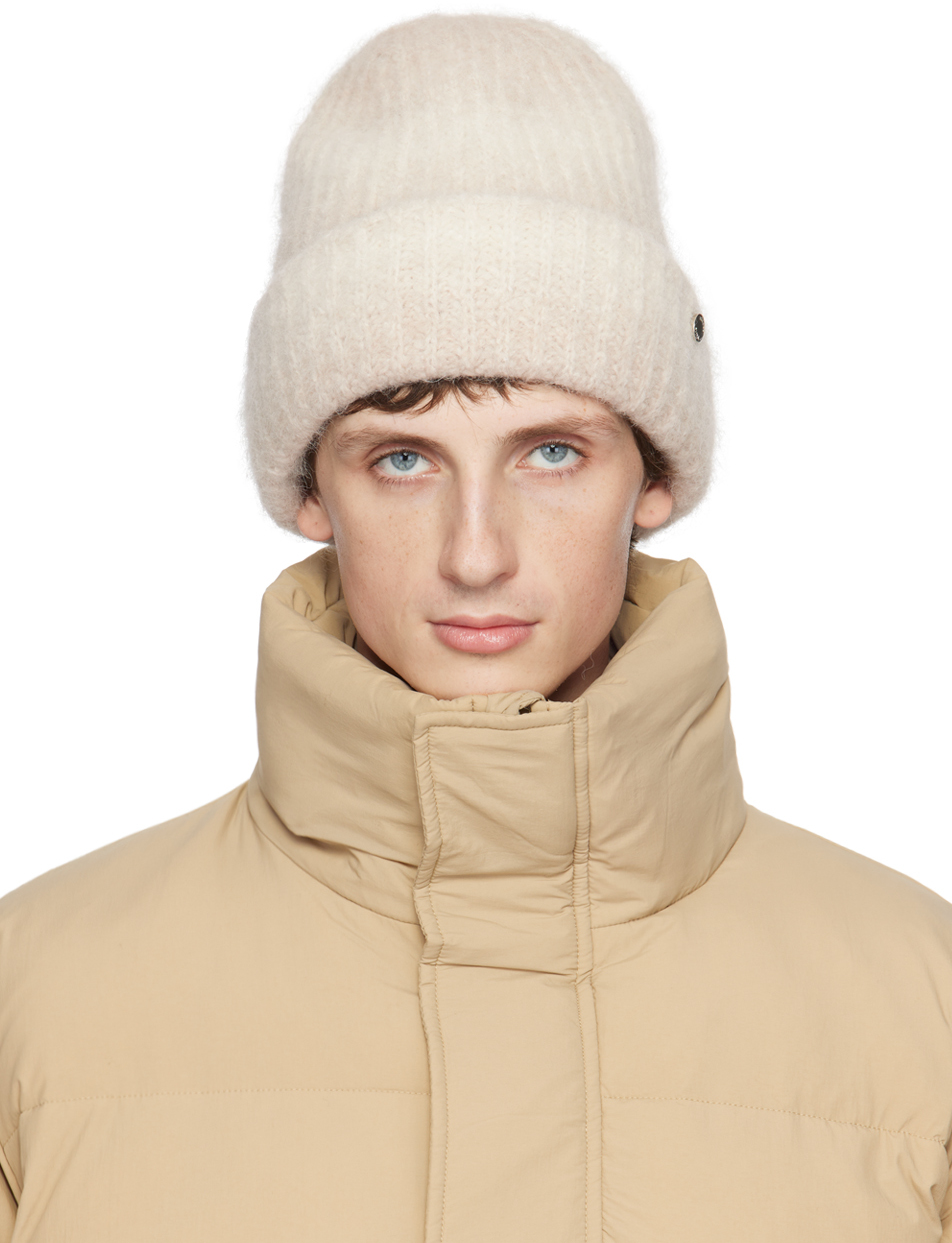 Beige & White Moondog Beanie by Études on Sale