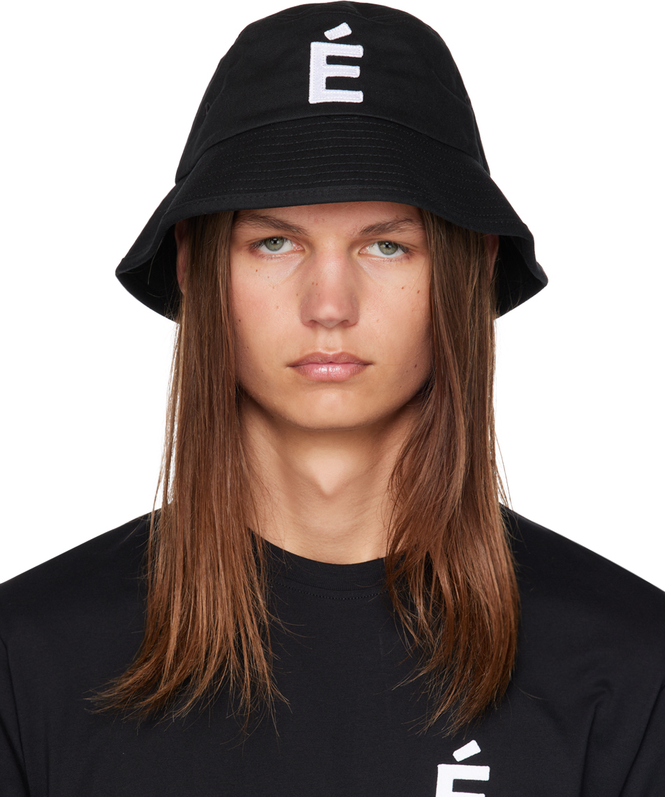 Shop Etudes Studio Black Training Bucket Hat