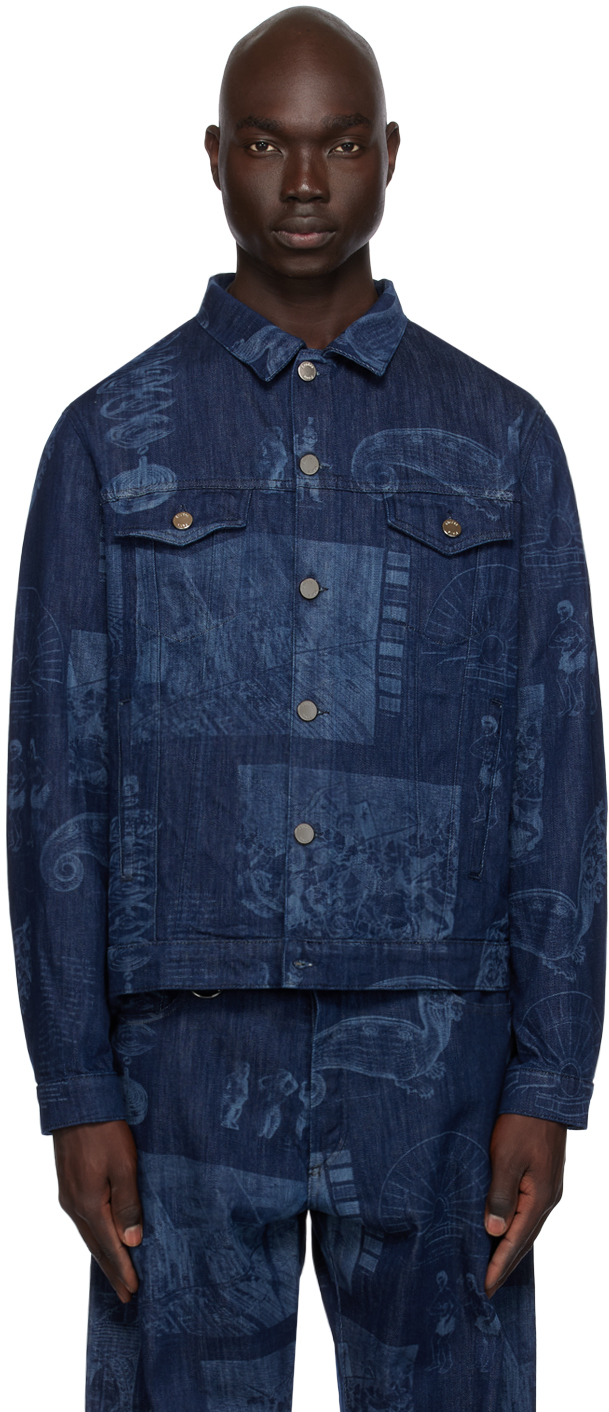 Shop Etudes Studio Navy Batia Suter Edition Kentucky Denim Jacket In Blue
