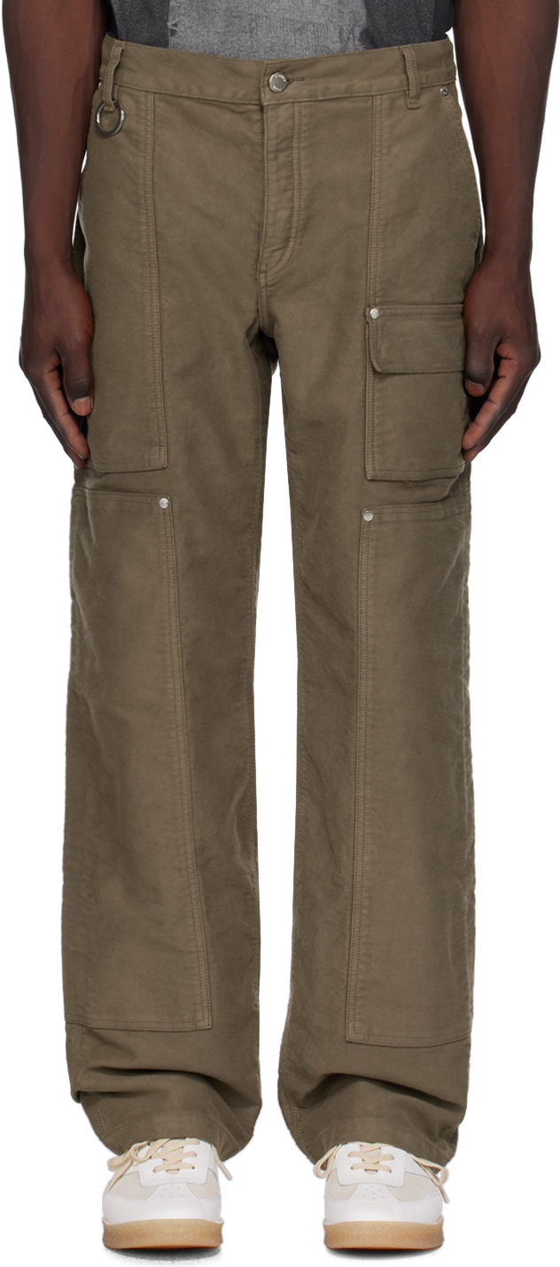 Shop Etudes Studio Khaki Terrain Trousers In Dyed Brown