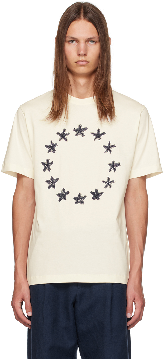 Etudes Studio Off-white Wonder Painted Stars T-shirt In Off White