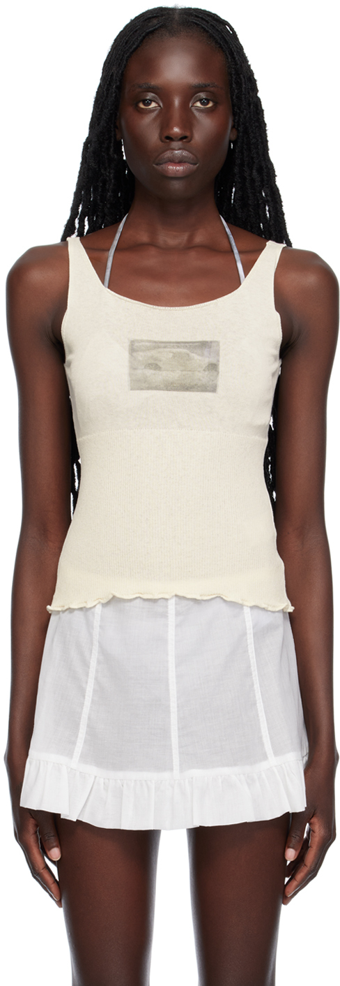 Shop Paloma Wool Off-white Press Tank Top In C/620 Ecru
