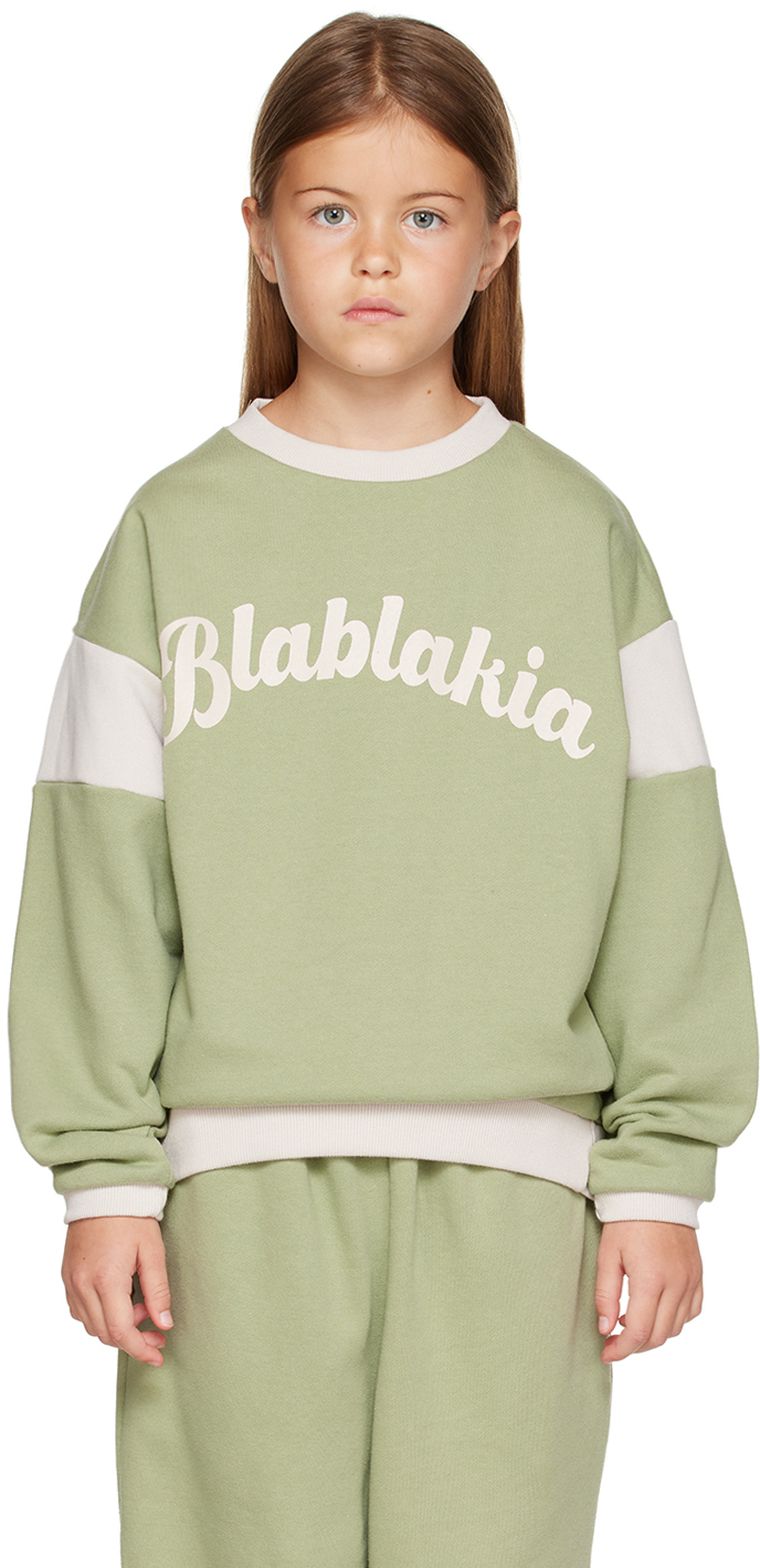 Blablakia Kids Green Printed Sweatshirt