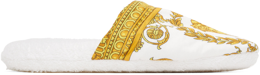 White Baroque Slippers