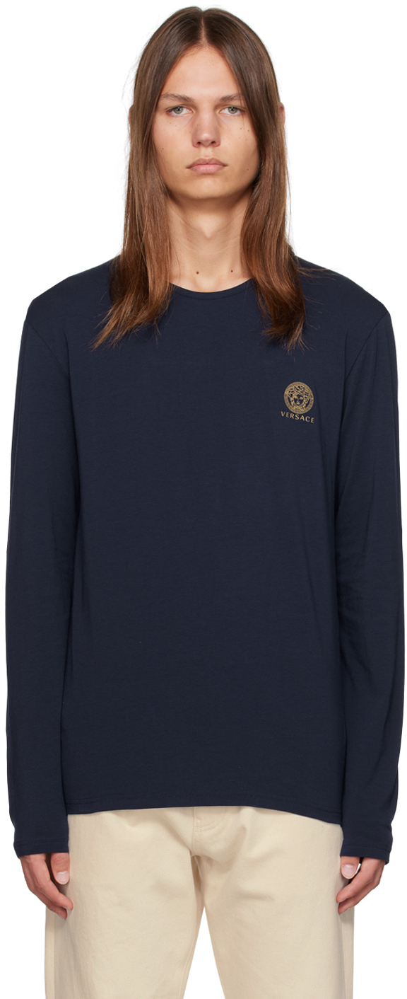 Navy Medusa Long Sleeve T-Shirt