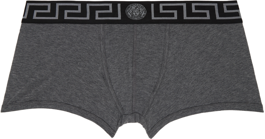 Versace Underwear: Gray Greca Boxers | SSENSE