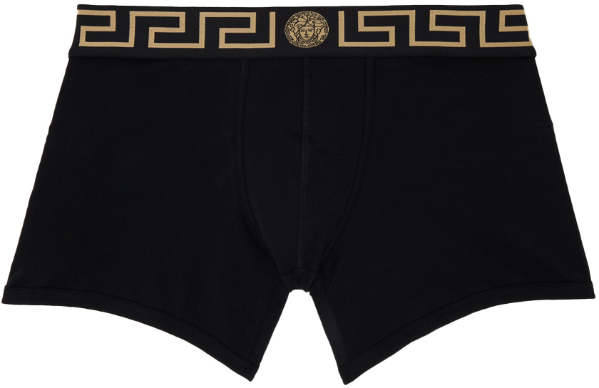 Versace Underwear: Black Greca Boxers