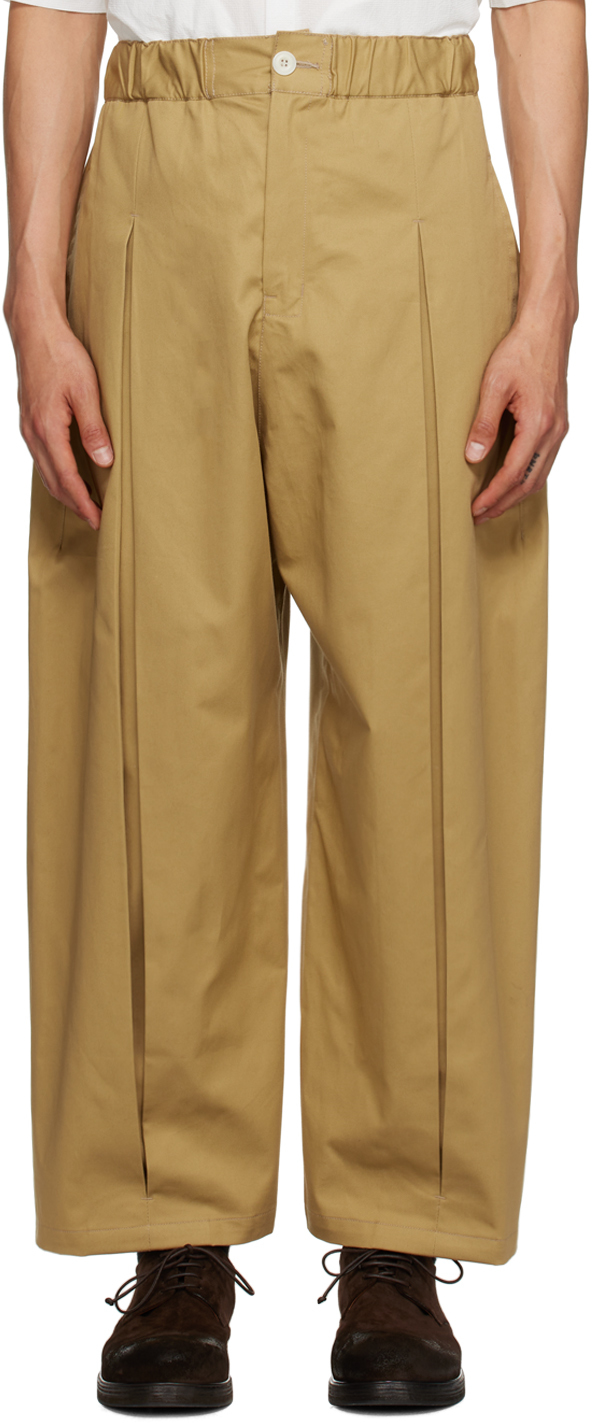 Sage Nation Ssense Exclusive Beige Trousers In Sand
