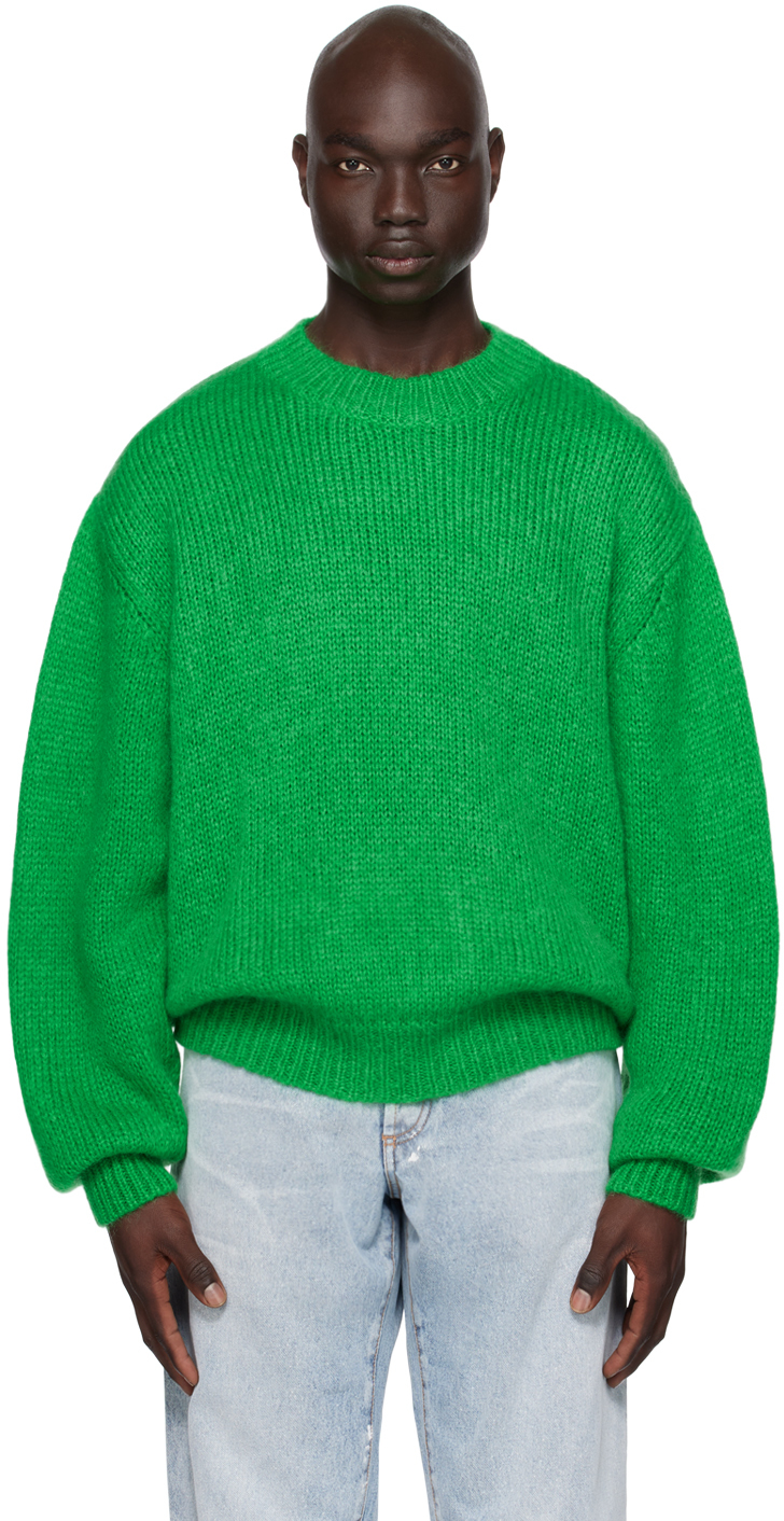 Green Dropped Shoulder Sweater