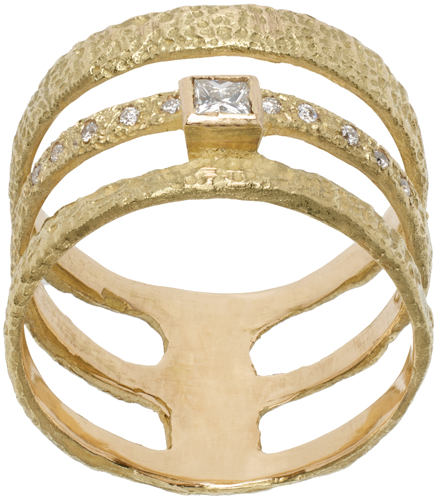 Elhanati Gold Monochrome Finest Intermix Ring In Yellow Gold