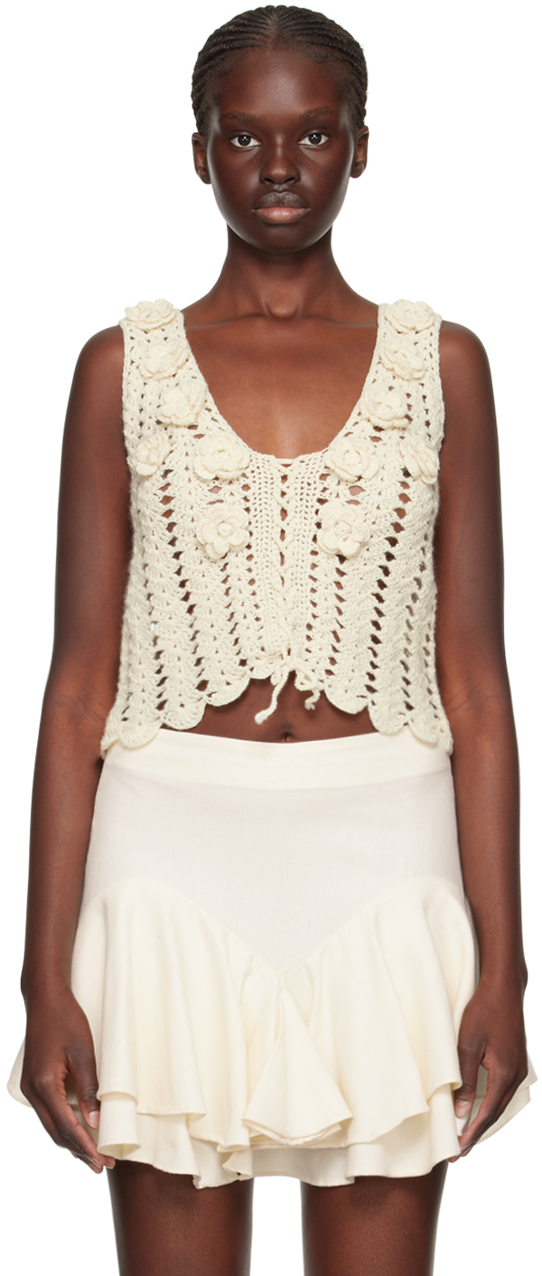 Tach Off-white Dunia Tank Top In Ivory
