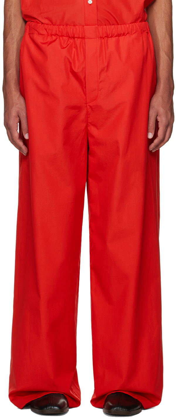 Red Elasticized Trousers