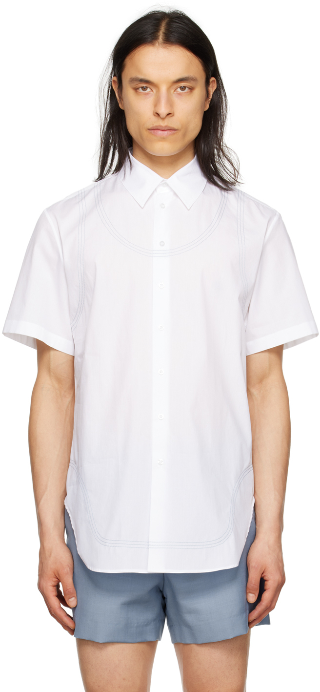 White Topstitching Shirt