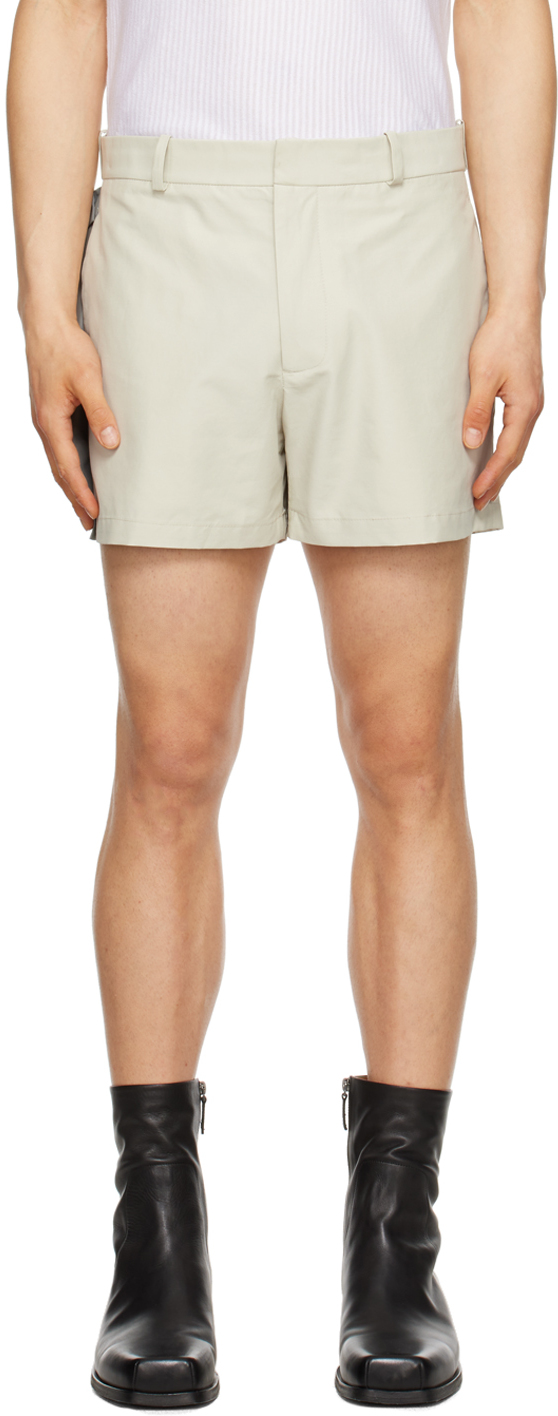 Steven Passaro Grey Zip-fly Shorts In Grey 007748