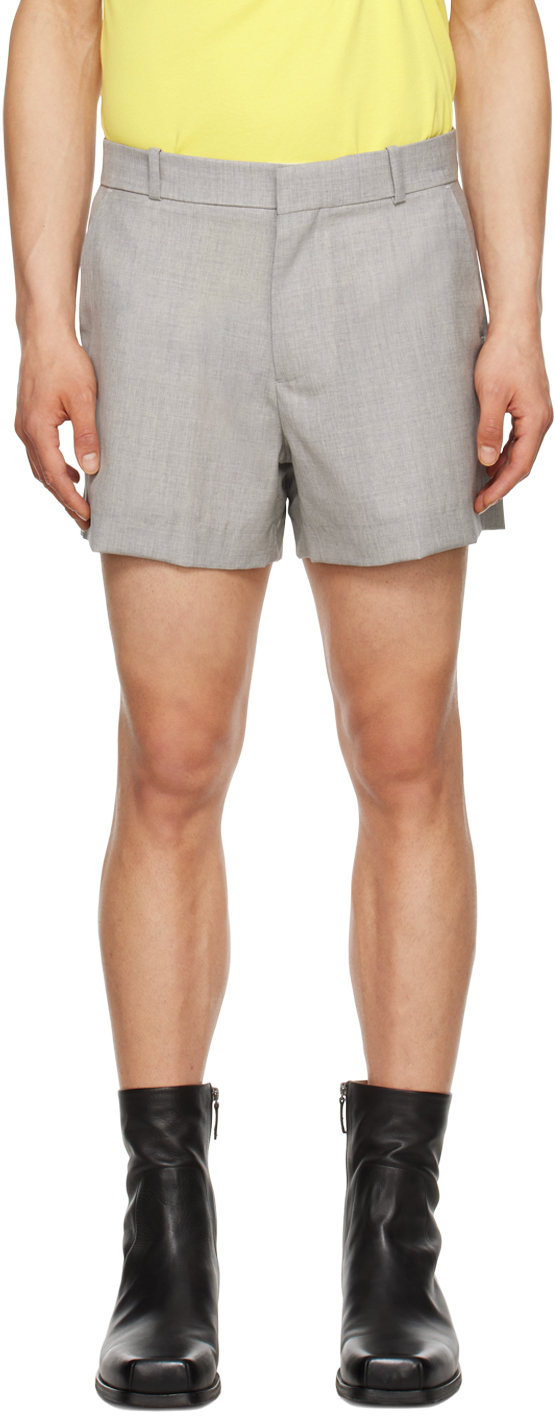 Steven Passaro Grey Four-pocket Shorts In Elephant Skin