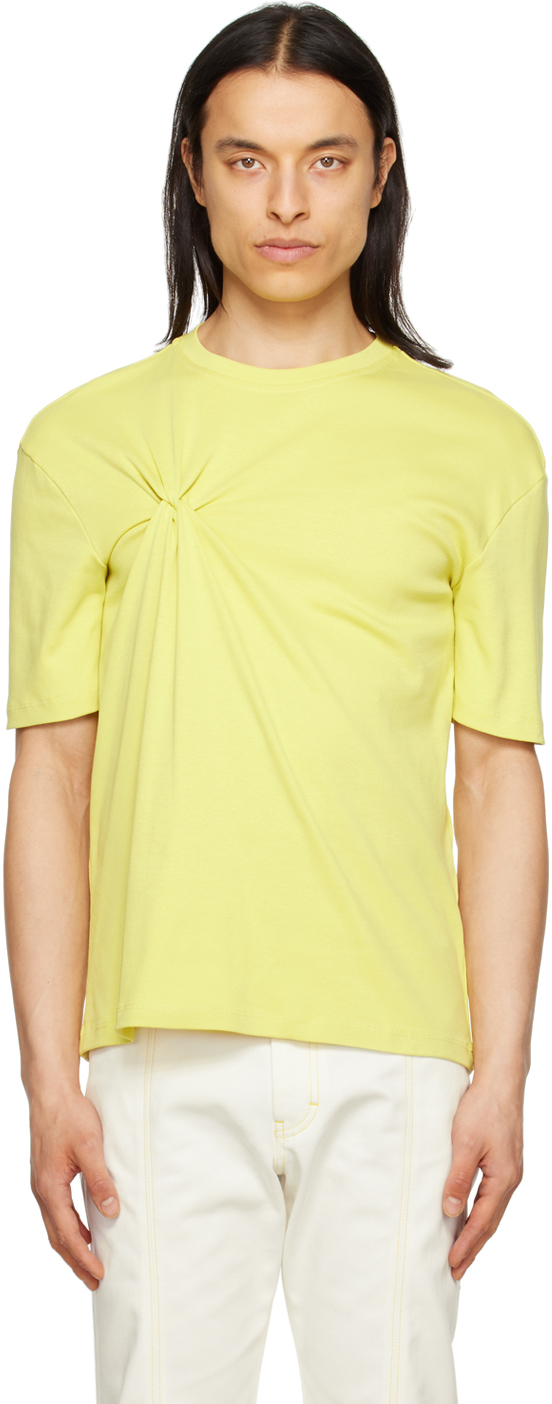 Steven Passaro Yellow Knot T-shirt In Acid Yellow