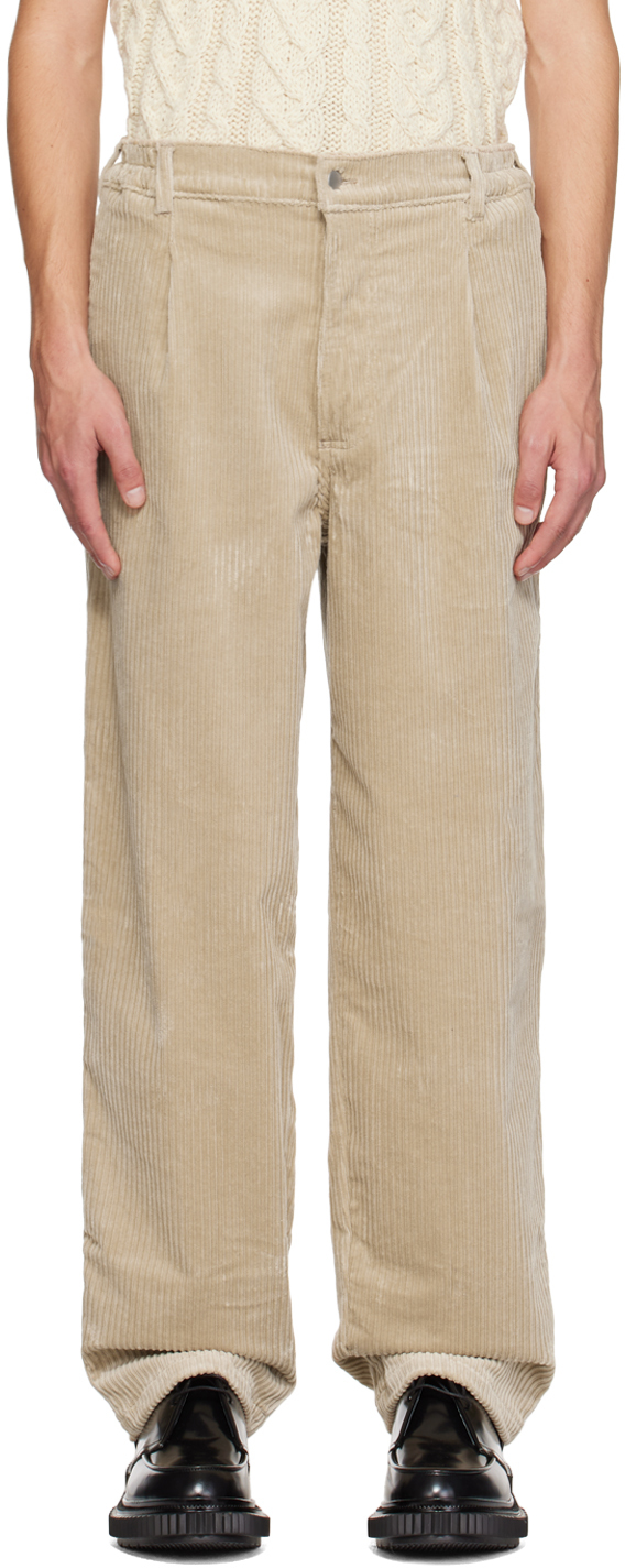 Howlin' Tropical Straight-leg Stretch-cotton Seersucker Drawstring Trousers In Neutrals