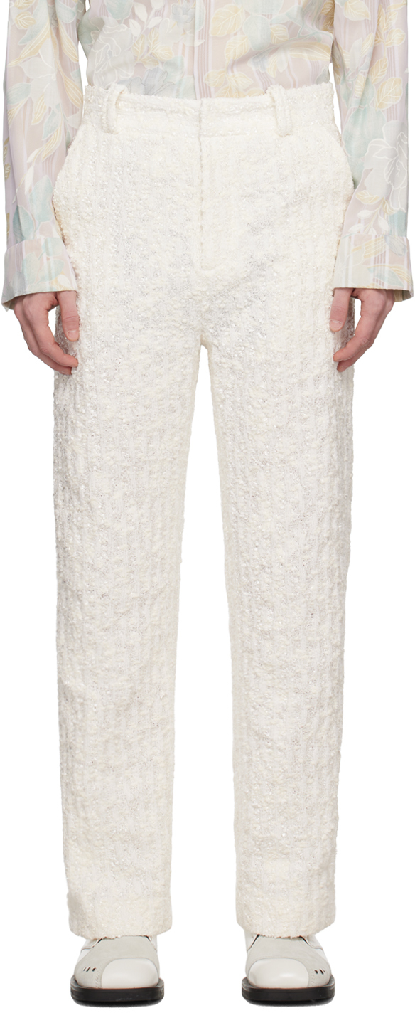 Off-White Hand-Woven Trousers