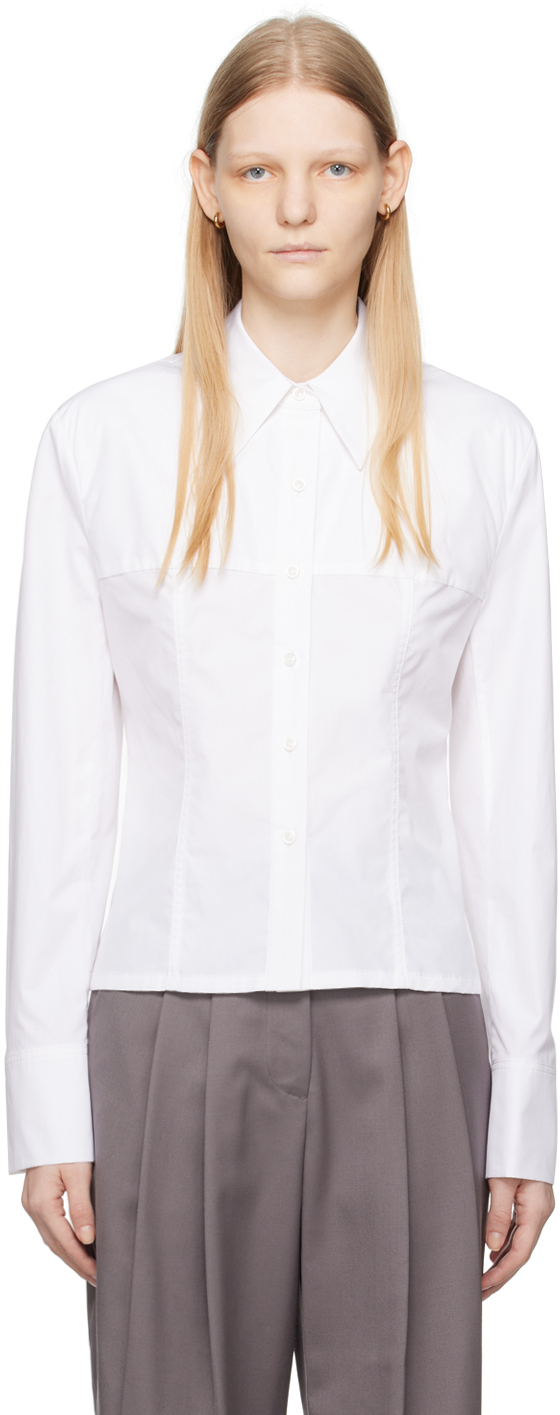 Low Classic White Paneled Shirt