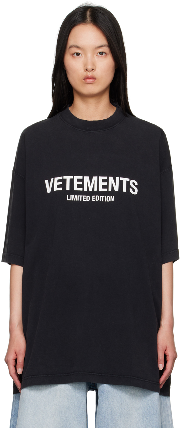 Shop Vetements Black 'limited Edition' T-shirt