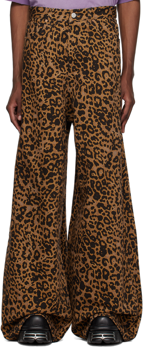 Vetements Tan Leopard Jeans