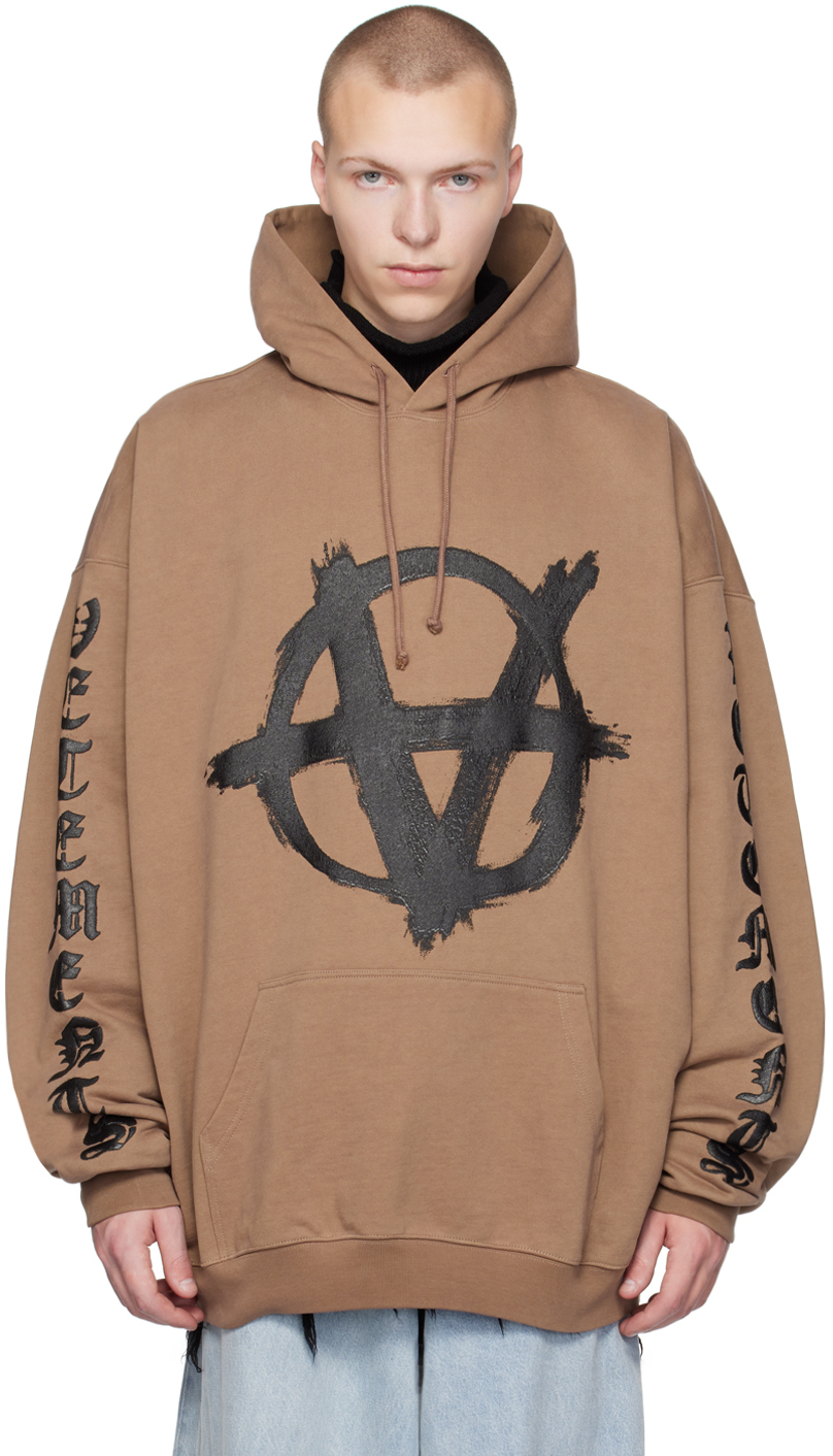 Taupe Reverse Anarchy Hoodie