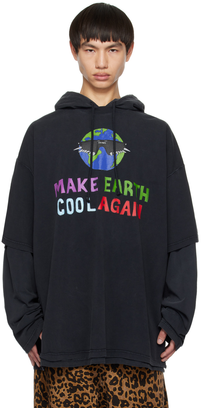 Black 'Make Earth Cool Again' Hoodie