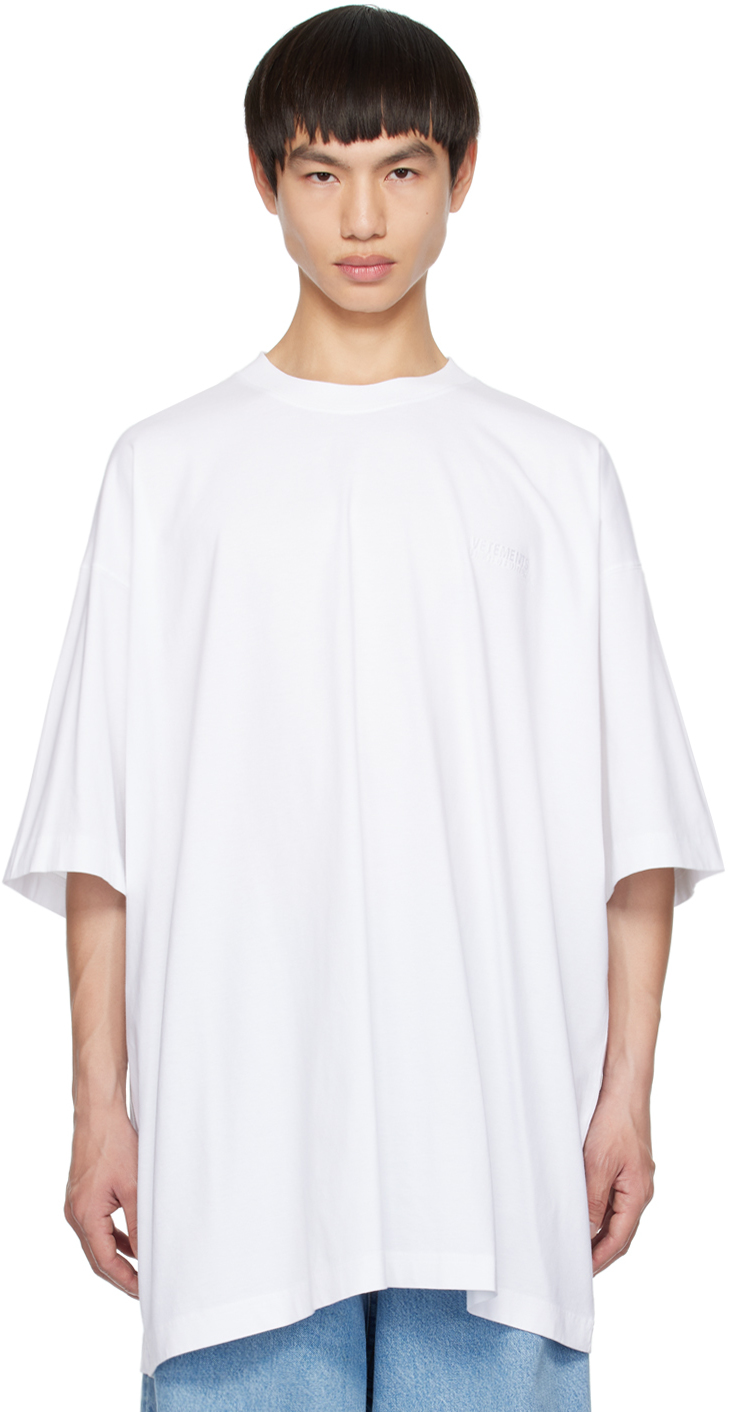 Vetements White Embroidered T-shirt