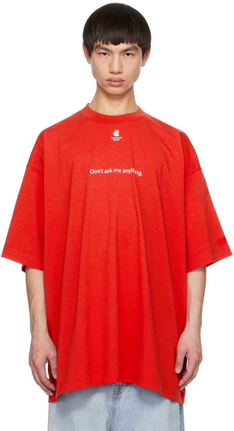 Red 'Don't Ask Me Anything' T-Shirt