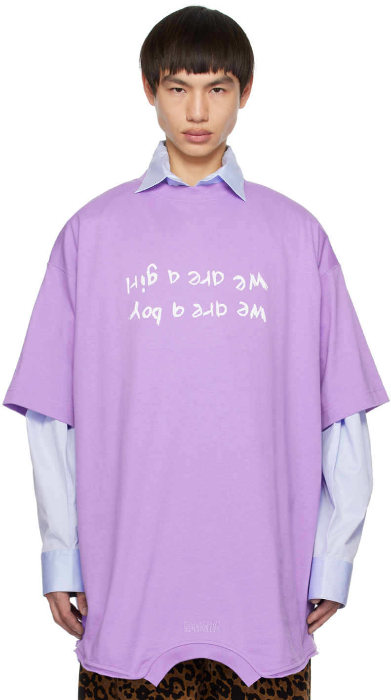Purple 'We Are Boy We Are Girl' T-Shirt