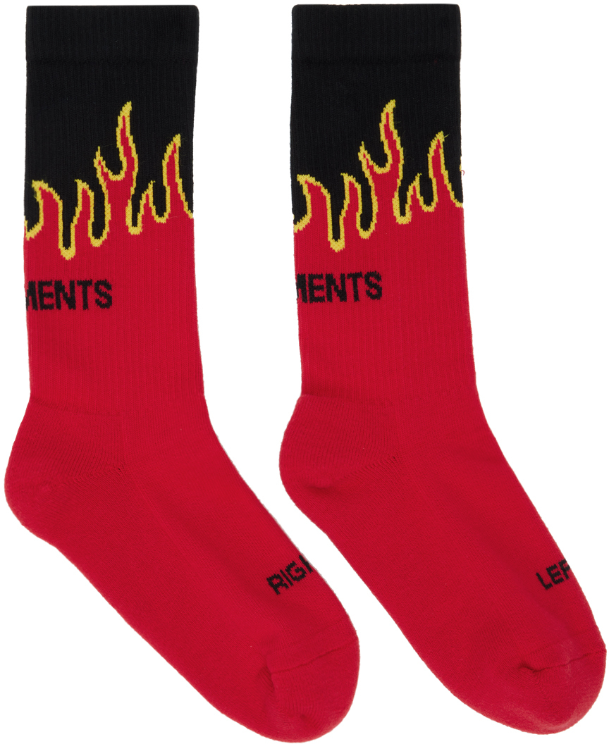 Vetements Red Fire Socks