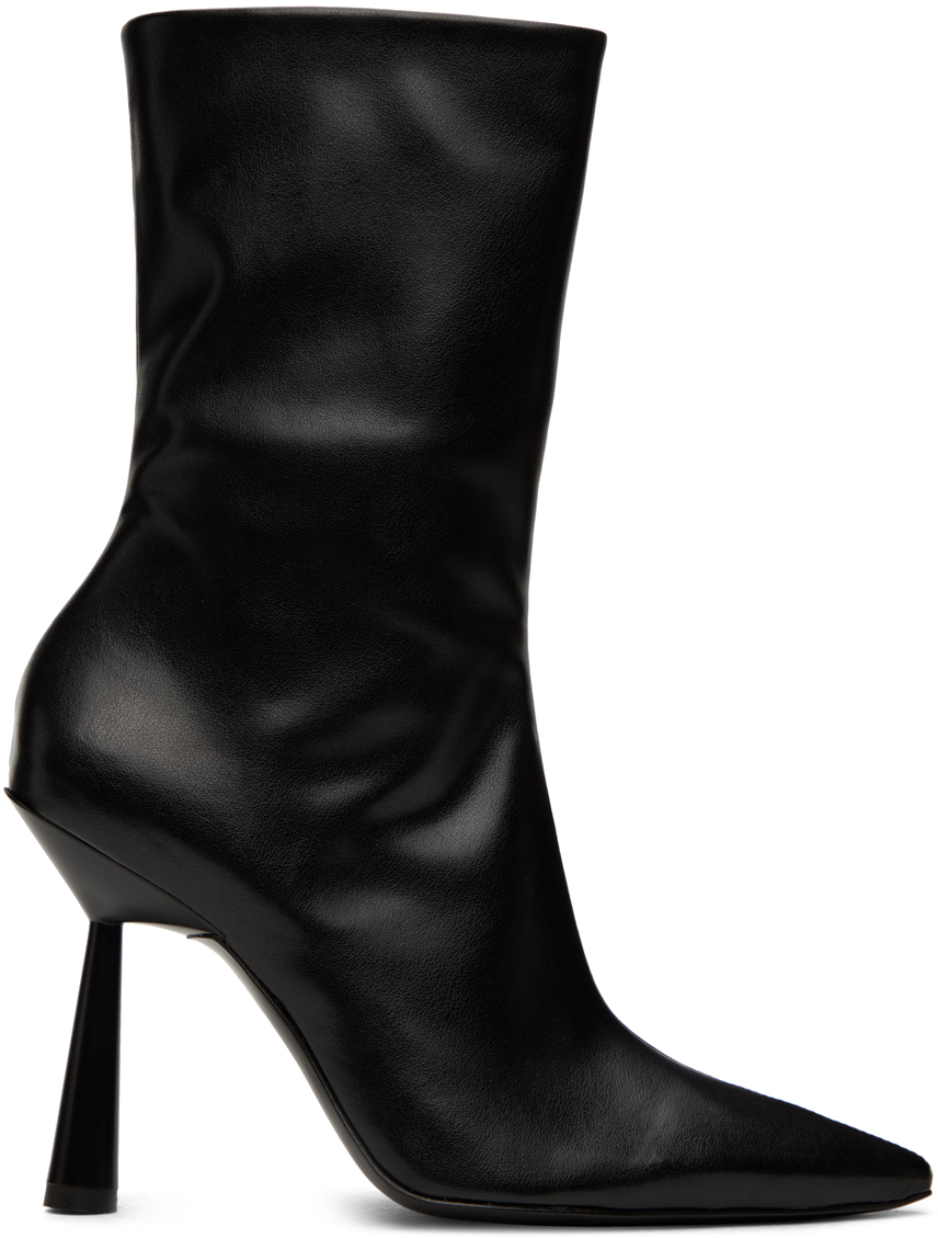 Gia Borghini Black Rosie 7 Boots In 5000 Black