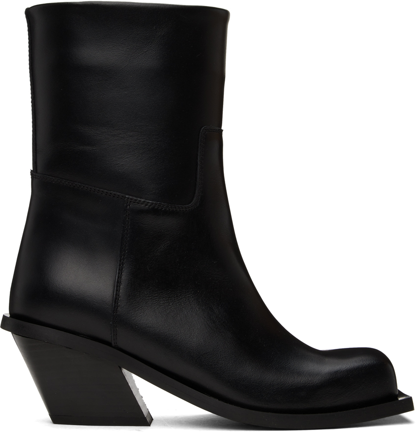 Shop Gia Borghini Black Blondine Ankle Boots In 5000 Black