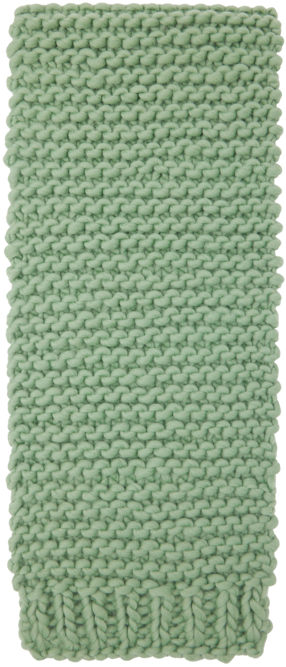 Shop Toogood Green 'the Mountaineer' Scarf In Handknit Wool Oxide