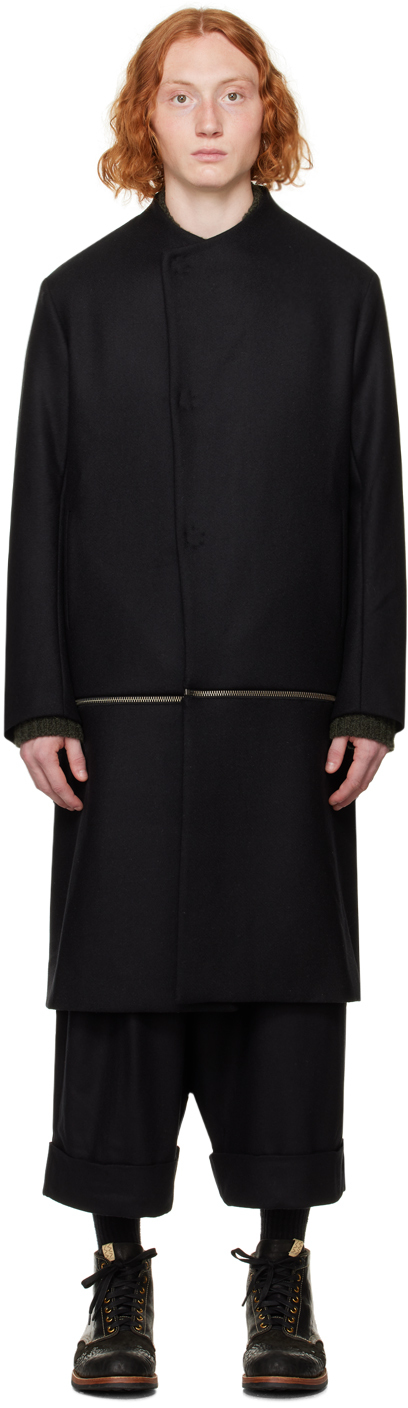 Black Engraver Coat by Toogood on Sale