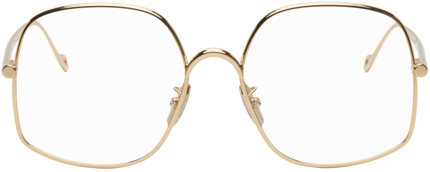 Loewe Gold Oversized Glasses In 030 Endura Gold